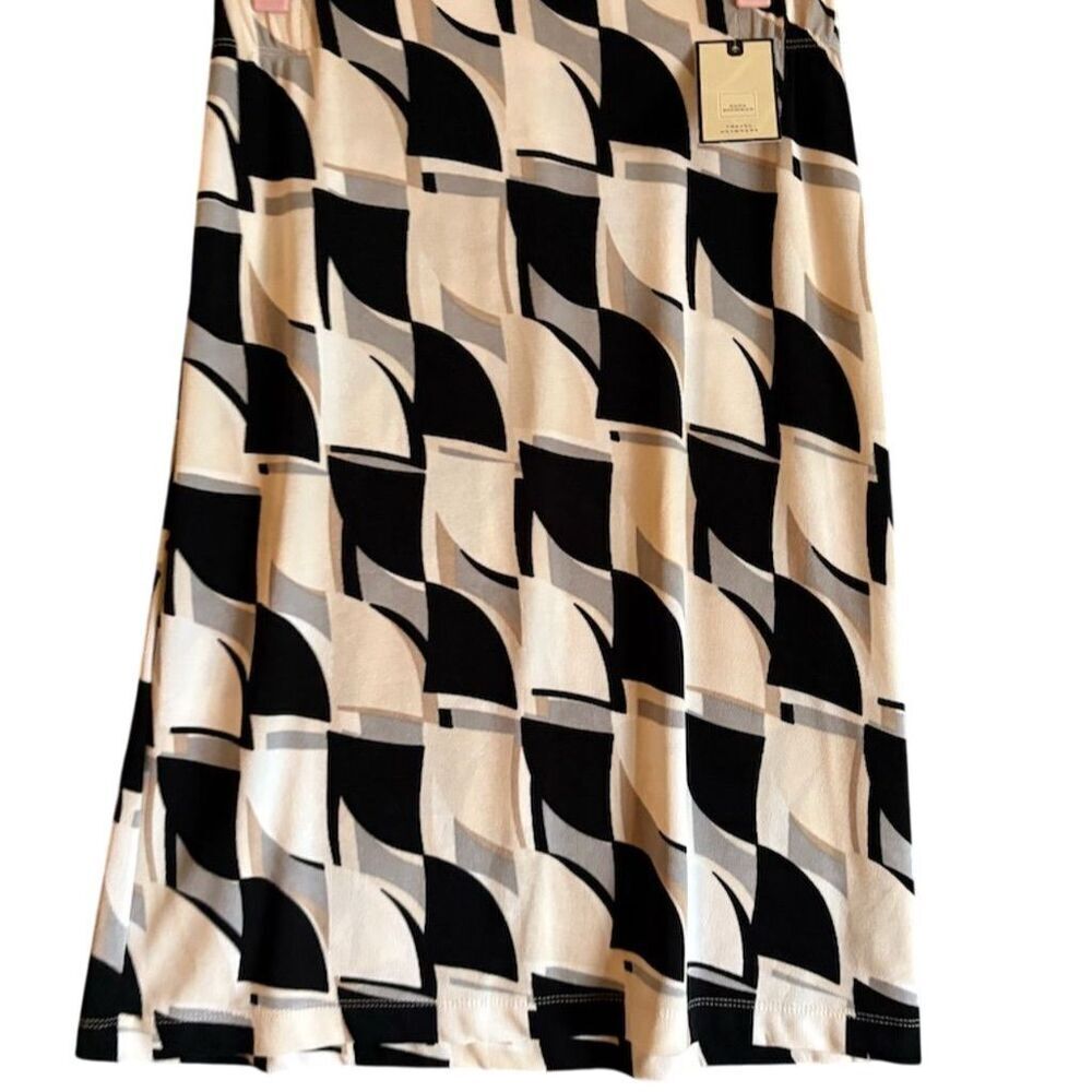 Dana Buchman Women's XS Multicolor Geometric Knee Length Pencil Skirt